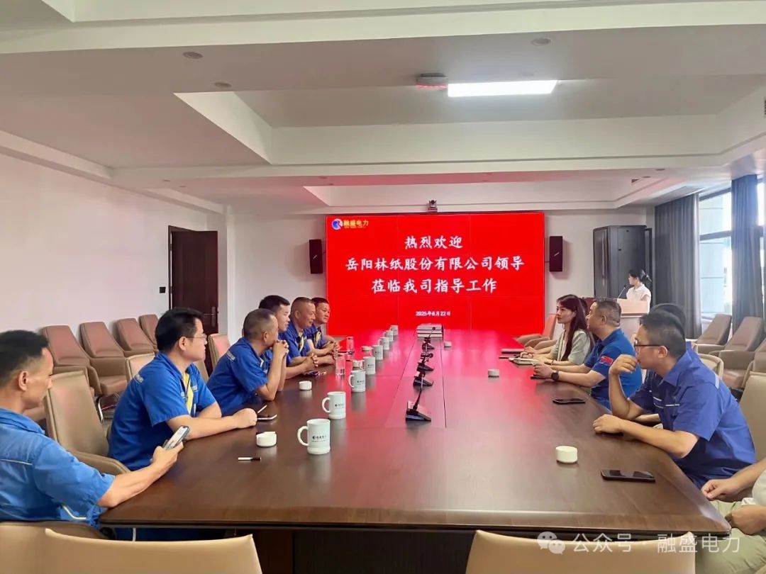 岳陽(yáng)林紙股份有限公司領(lǐng)導(dǎo)與電氣方面專(zhuān)家蒞臨融盛電力集團(tuán)考察交流